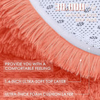 OLANLY 2x4 Machine Washable Runner Rugs for Hallway, Soft Fluffy Shaggy Bedside Rugs for Bedroom, Living Room, Indoor Floor Carpet for Kids Girls and Boys, Home Decor Aesthetic, Coral Red