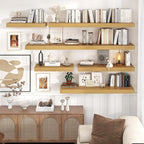 Venusmiles Floating Shelves for Wall, 40" W x 12" D x 2" H, 1 Pack of Long Wall Mounted Engineered Wood Shelves with Invisible Brackets for Living Room, Bedroom, Bathroom, Kitchen Decor, Oak
