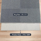 Non Slip Area Rug Pads Non Skid Gripper 8x11 Feet Extra Thick Pad Anti-Slip Carpet Mats for Hardwood Surface, Keep Rugs Safe