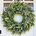 26 Inch Large All Season Eucalyptus Wreath for Front Door, Artificial Greenery Indoor/Outdoor Wreath, Farmhouse Home Decor for Spring Summer (Sage Green)