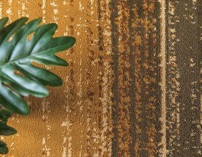 Unique Loom Barista Collection Area Rug - Mundo Nova (2' 2" x 3' 1" Rectangle, Beige/ Blue)