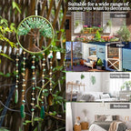 Green Tree of Life Dream Catchers with Agate Pendant Natural Dream Catchers for Aunt Wall Decor Handmade Dreamcatcher Wall Hanging Ornament for Bedroom Living Room Home Decor