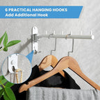 Swing Clothes Hanger Rack, Garment Racks Folding Clothes Bar Wall Mounted, 180°Rotation Laundry Drying Rack 304 Stainless Steel Space Saving for Laundry Room Bedroom Balcony, 11.93" Long