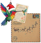 Hummingbird Gifts for Women - Christmas Ornament 2026 - Beautiful Christmas Ornaments Decorative Hummingbird with Meaningful Story Card Humming Bird Valentines Birthday Teacher Gift