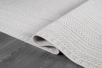 Micro Loop Indoor Rug White 10x14 Boho Geometric Neutral Area Rugs for Living Room Soft Luxury Modern Low and High Pile Durable Stain Resistant Non-Shedding Indoor Area Carpet 10 x 14