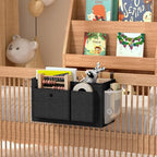 Edudif Bedside Caddy Bedside Organizer with Fixed Straps & Water Bottle Holder, Bunk Bed Caddy ideal for Home, Dorm, Hospital, Crib, Versatile Bedside Storage Solution