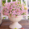 Artificial Faux Flowers Plants for Outdoors Spring Summer Decoration,12 Bundles Realistic Fake Flowers Plant Greenery Silk Daisy UV Resistant for Outside Planters Porch Patio Balcony Garden Home(Pink)