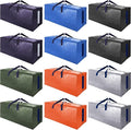 SWEET DOLPHIN 12 Pack Extra Large Moving Bags with Strong Zippers & Carrying Handles, Heavy Duty Storage Tote for Space Saving Moving Storage, Fold Flat, Alternative to Moving Box (Multicolored)