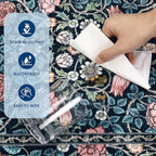 GarveeHome Indigo Blue and Pink Vintage Floral Washable 6x9 Area Rugs for Living Room Boho Retro Rug Low Pile Stain Resistance Non Slip Carpet for Bedroom Nursery Dining Room