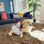 OLANLY 5x8 Machine Washable Large Area Rugs for Living Room, Bedroom, Soft Fluffy Shaggy Bedside Rug, Indoor Floor Carpet for Kids Girls and Boys, Dorms, Nursery, Home Decor Aesthetic, Taupe