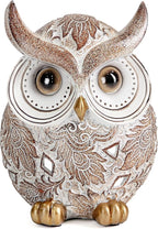 Smadeer Owl Statue and Figurine for Home Decor Accents Adorable Owl for Shelf Bookshelf Bedroom Living Room Office Table Desk Modern Decorations Animal Sculpture for Birds Lovers