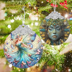 Jocidea Stained Glass Hanging Decor - Fairy Christmas Ornament - Gifts for Friends, Sisters