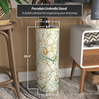 Red Lantern 24" Abstract Green & Gold Umbrella Stand