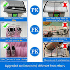 over the door shoe organizer,2025 upgraded,35 Huge pockets,over door shoe organizer,Store size 13 shoes,shoe organizer,Strong material,hooks Suitable for various doors,pink shoe rack