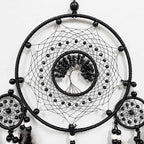 Dream Catchers,Large Dream Catchers for Bedroom Adult Black Boho Dream Catcher Tree of Life Wall Decor with Natural Healing Crystal Stone Hanging Ornament Teen Dorm Room Decor Festival Gift