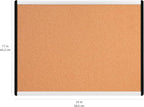 Amazon Basics Cork Bulletin Board, 23" x 17", Lightweight, Easy to Mount, Aluminum/Plastic Frame