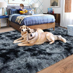 Rugs for Bedroom 4x6, Soft Shaggy Modern Shag Area Rug for Living Room, Upgrade Non-Slip Plush Fluffy Carpet for Kids Boys Girls Room Home Decor Aesthetic, Blue Grey