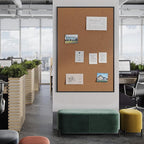 U Brands Cork Bulletin Board, 48" x 72", Black Aluminum Frame, Industrial Grade Pinning Surface