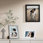 Vittanly Picture Frames Set of 10, Picture Frames Collage Wall Decor with Two 8x10, Four 5x7, and Four 4x6 Photo Frames, Gallery Wall Frame Set for Wall or Tabletop Display, Black, Grey and White