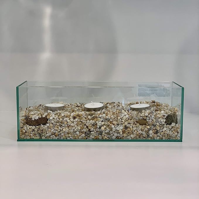 WGV Rectangle Plate Vase, Length 12", Width 4", Height 4", Glass Container, Floral Dispaly, Candy Holder, Planter Terrarium for Wedding Party Event, Home Office Décor, Clear, 1 Piece