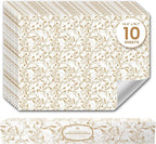 Sandalwood Scented Drawer Liners for Dresser Drawers (10 Large Sheets, 19.7" x 14.4") - Non Adhesive Drawer Paper Liner for Bedroom Dresser & Closet Shelves by Linda’s Essentials