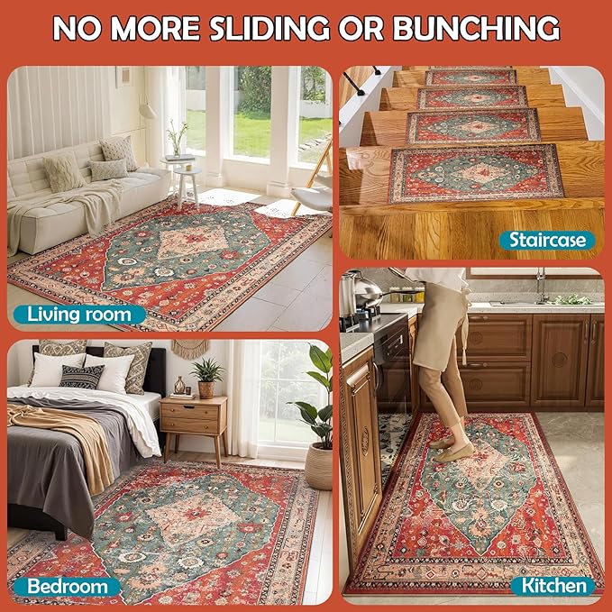 Waterproof Rug Pad, 2x6 ft Under Area Rug Carpet Pad, Non Slip Rug Pads for All Floors and Hardwood Floors Finishes, Keep Carpets in Place Soft and Prevent Rug from Wrinkling or Buckling