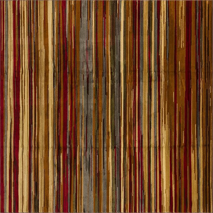 Unique Loom Barista Collection Area Rug - Icatu (10' Square, Beige/Brown)