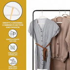 Premium Velvet Hangers 50 Pack Ultra Thin Non Slip Adult Felt Space Saving Slim Suit Hanger for Closet Heavy Duty Coat Pants Jackets Dress Hangers 360° Swivel Hook Hold Upto 10 lbs White