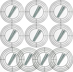 10-Pack 8 Inch Wire Wreath Frame – Round Metal Wreath Form with Ring Design for DIY Crafts, Floral Projects, and Home Decor – Dark Green Wire Frame for Christmas Holiday & Weddings