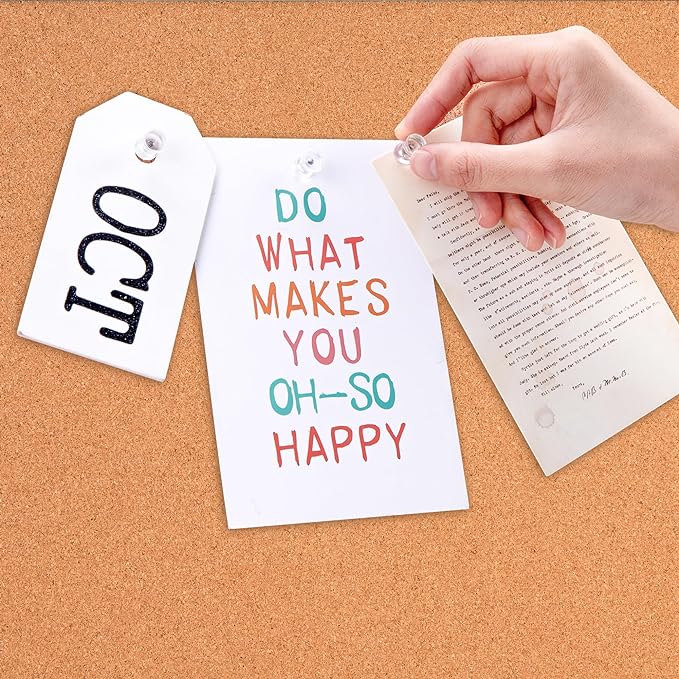 Amazon Basics Cork Bulletin Board, 23" x 17", Lightweight, Easy to Mount, Aluminum/Plastic Frame