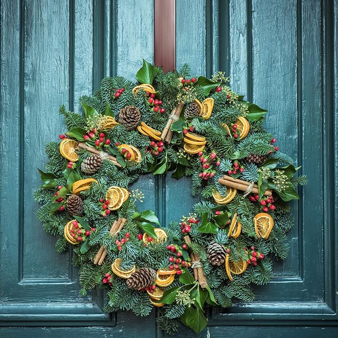 Wreath Hanger Adjustable Door Hanger Wreath Hanger for Front Door 15-24inch,Door Wreath Hook, Hold Up 20lb (Nickle-2 Pack)