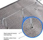 coastal rose Hanging Shoe Organizer for Closet, 30 Sections Hanging Closet Organizers and Storage Shelves Space Saving Shoe Rack Holder Hanger, Grey, 17''W×11.5''Dx 48''H
