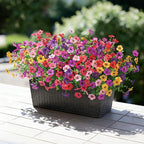 Ivydale Artificial Flowers for Outdoor 24 Bundles Fake Mums UV Resistant Silk Daisy Faux Plants for Outside Planter Home Porch Patio Window Box Decor, Rose