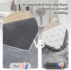 Fluffy Area Rugs 9x12 Living Room Bedroom: Ultra Soft Shag Rug Upgrade Non-Slip Non-Shedding Large Fuzzy Plush Carpet Indoor Floor Carpets for Kids Room Playroom Nursery Dorms Home Decor Light Gray