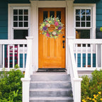 WreathDream Artificial Spring Summer Wreath Peony Wreaths for Front Door with Olive Leaf,Eucalyptus Leaf,Daisy,Lavender for Indoor Outdoor Wall Festival Home Farmhouse Wedding Decor