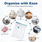 HOUSE DAY 18 Pack Vacuum Storage Bags with Electric Pump, Valve, Space Saver Vacuum Seal Bags for Clothing, Comforters, and Travel Essentials 3 Jumbo,3 Large,3 Medium,3 Small/3 Small,3 XS Roll Up Bag