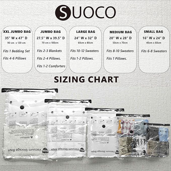 Travel Vacuum Storage Bags with Electric Pump, Space Saver Seal Compression Packing Bags for Clothing Bedding Comforters Blankets Pillows Clothes, 10 Jumbo