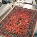 Keen Home Design 8x10 Rug - Machine Washable Area Rug with Non-Slip Backing, Ideal for Living Room, Dining Room, Bedroom - Vintage, Easy Clean, Durable, Low Pile Rug - (8' x 10')
