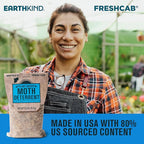 EarthKind Fresh Cab Moth Deterrent - Moth Deterrent for Closet, Pantry & More - DIY Pest Control Pouches for Moths - Cedarwood Oil & Geranium Oil - New Packaging - 4-Pack