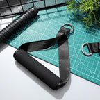Garneck 4pcs Resistance Band Handles Plastic D Ring Exercise Strap Foam Handle Band Fitness Equipment for Home Gym Overhead Strength Training Stretching Black