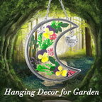 KY&BOSAM Hanging Ornament, My Precious Sister Suncatcher with Pressed Flower, Silver Heart Charm - Mother’s Day, Birthday, Christmas Gift
