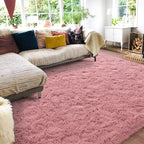 Rugs for Bedroom 4x6, Soft Shaggy Modern Shag Area Rug for Living Room, Upgrade Non-Slip Plush Fluffy Carpet for Kids Boys Girls Room Home Decor Aesthetic, Blush