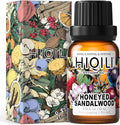 HIQILI Honeyed Sandalwood Diffuser Oil for Car Air fresheners, Ultrasonic or Reed Diffuser, Relaxing & Cozy, Hotel Scent - 0.34 Fl Oz
