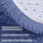 OLANLY 5x7 Machine Washable Large Area Rugs for Living Room, Bedroom, Soft Fluffy Shaggy Bedside Rug, Indoor Floor Carpet for Kids Girls and Boys, Dorms, Nursery, Home Decor Aesthetic, Denim Blue