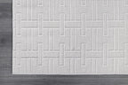 Micro Loop Indoor Rug White 5x7 Boho Geometric Neutral Area Rugs for Living Room Soft Luxury Modern Low and High Pile Durable Stain Resistant Non-Shedding Indoor Area Carpet 5 x 7