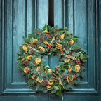 Wreath Hanger Adjustable Door Hanger Wreath Hanger for Front Door 15 to 24inch,Wreath Hook, Hold Up 20lb (Black,1 Pack)