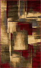Unique Loom Barista Collection Area Rug - Timor (3' 1" x 5' 3" Rectangle, Multi/Red)