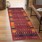 Keen Home Design 2x10 Rug - Machine Washable Runner Rug with Non-Slip Backing, Ideal for Hallway, Entryway, Kitchen, Laundry Room - Vintage, Easy Clean, Durable, Low Pile - (2'6" x 10')