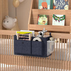 Edudif Bedside Caddy Bedside Organizer with Fixed Straps & Water Bottle Holder, Bunk Bed Caddy ideal for Home, Dorm, Hospital, Crib, Versatile Bedside Storage Solution