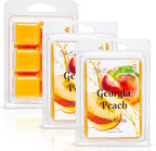 Georgia Peach - Southern Peach Fruit Scented Melt- Maximum Scent Wax Cubes/Melts- 1 Pack -2 Ounces- 6 Cubes, Gift for Women, Men, BFF, Friend, Wife, Mom, Birthday, Sister, Daughter, Anniversary